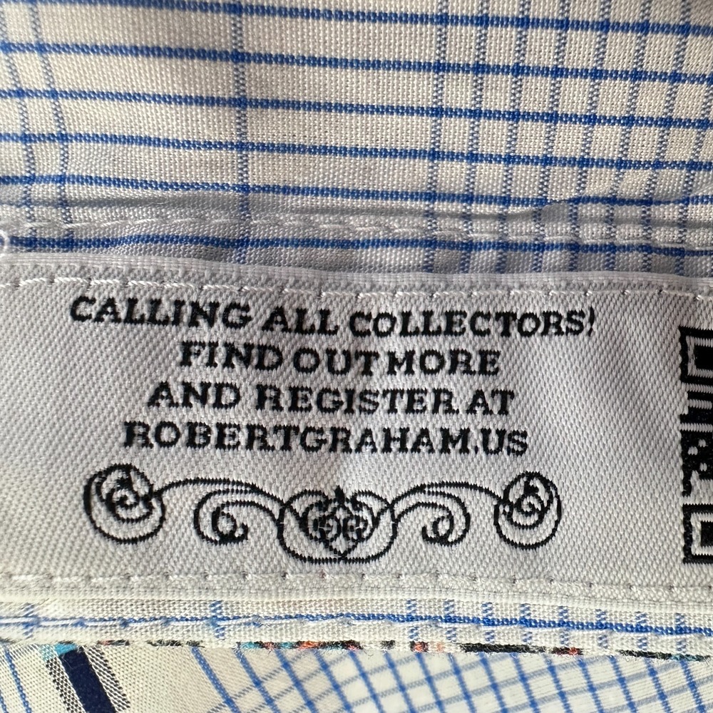 Robert Graham Multi-Color Striped Button Front Shirt Mens Sz 3XL Whimsy Artsy - Picture 7 of 12